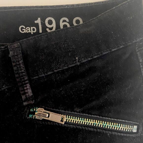 Gap - Always Skinny Zipper Detail Black Velvet Jeans - size 27 - Picture 14 of 14